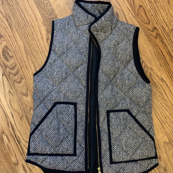 J. Crew Jackets & Blazers - JCrew Herringbone puff vest